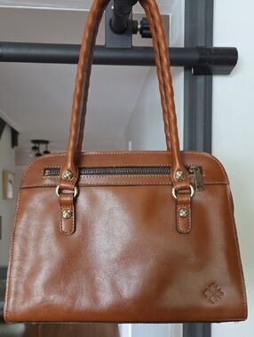 Patricia Nash Cognac Leather Shoulder Bag